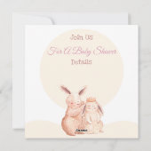 Bunny Baby Shower Einladung (Rückseite)