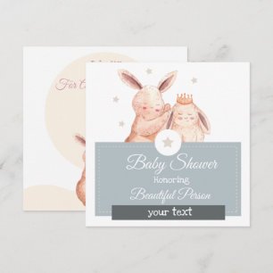 Bunny Baby Shower Einladung