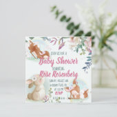 Bunny Baby Shower Einladung (Stehend Vorderseite)