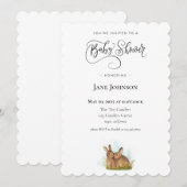Bunny Baby Shower Einladung (Vorne/Hinten)