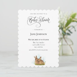 Bunny Baby Shower Einladung