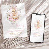 Bunny baby shower  einladung