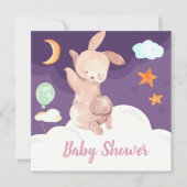 Bunny Baby Shower Einladung (Vorderseite)