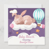Bunny Baby Shower Einladung (Vorderseite)