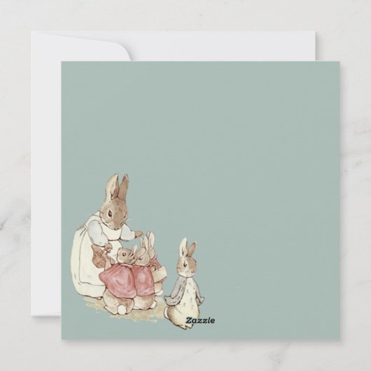 Bunny Baby Shower Einladung (Rückseite)