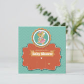 Bunny Baby Shower Einladung (Stehend Vorderseite)