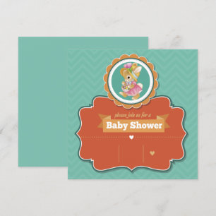 Bunny Baby Shower Einladung