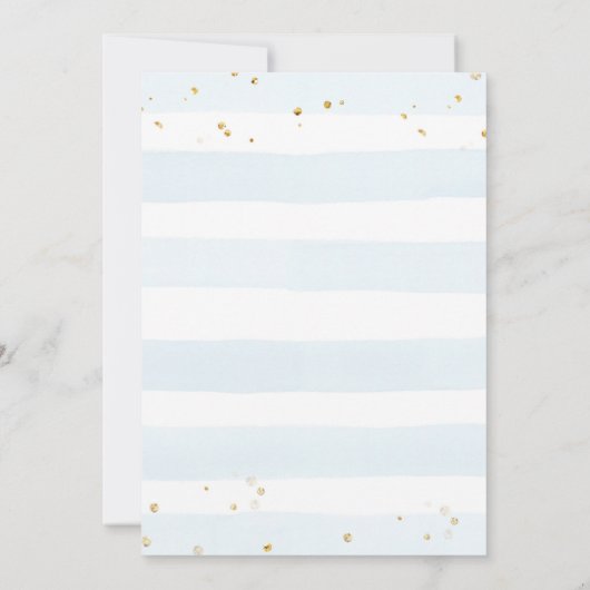 Bunny Baby Shower Einladung Boy Spring boho (Rückseite)