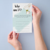 Bunny Baby Shower Game - Wie geht es mir? Flyer (Handgriff)