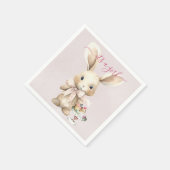 Bunny Baby Shower Girl Serviette (Ecke)