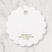 Bunny Baby Shower - vielen Dank Geschenkanhänger (Rückseite)