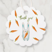 Bunny Baby Shower - vielen Dank Geschenkanhänger (Vorderseite)
