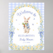Bunny Baby Shower Welcome Poster (Vorne)