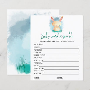 Bunny Baby Word Scramble Baby Showspiel