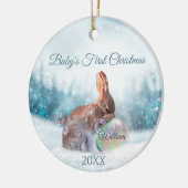 Bunny Baby's First Christmas Ornament (Links)
