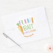 Bunny Bait Happy Osterfest Niedliches Gastgeschenk Runder Aufkleber (Umschlag)