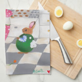 Bunny Baking Cookies Kitchen Towel Geschirrtuch (Viertel Falte)