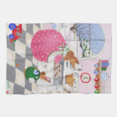 Bunny Baking Cookies Kitchen Towel Geschirrtuch (Horizontal)