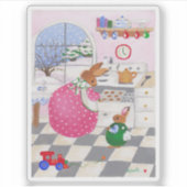 Bunny Baking Cookies Sticker (Vorderseite)