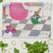 Bunny Baking Cookies Teetuch Handtuch (Gefaltet)