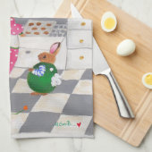 Bunny Baking Cookies Teetuch Handtuch (Viertel Falte)