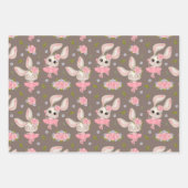 Bunny Ballerina Babydusche Geschenkpapier Set (Vorderseite 2)