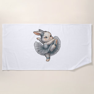 Bunny Ballet Ballerina Rabbit Ballet Bunny Dance T Strandtuch