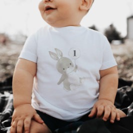 Bunny Balloon 1. Geburtstag Baby T-shirt