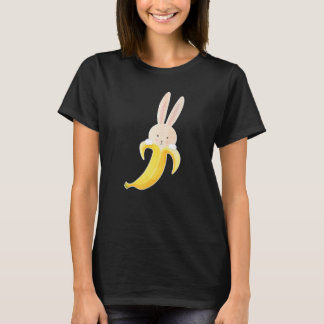 Bunny Banana Bunnana Cute Rabbit Peeled Banana T-Shirt