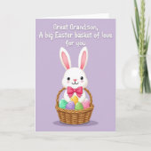 Bunny Basket Easter Card Karte (Vorderseite)