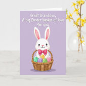 Bunny Basket Easter Card Karte (Gelbe Blume)