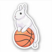 Bunny Basketball Spieler Basketball Aufkleber (Vorderseite)