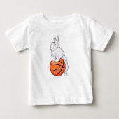 Bunny Basketball Spieler Basketball Baby T-shirt (Vorderseite)