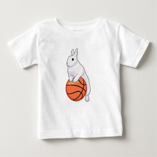 Bunny Basketball Spieler Basketball Baby T-shirt (Vorderseite)