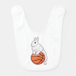 Bunny Basketball Spieler Basketball Babylätzchen