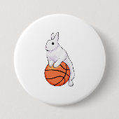 Bunny Basketball Spieler Basketball Button (Vorderseite)