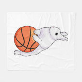 Bunny Basketball Spieler Basketball Fleecedecke (Vorderseite (Horizontal))
