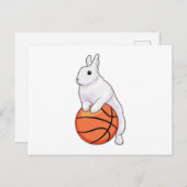 Bunny Basketball Spieler Basketball Postkarte (Vorne/Hinten)