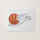 Bunny Basketball Spieler Basketball Puzzle (Horizontal)