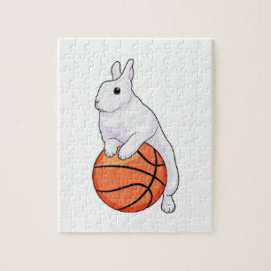 Bunny Basketball Spieler Basketball Puzzle
