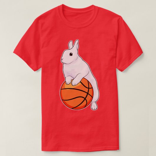 Bunny Basketball Spieler Basketball T-Shirt (Design vorne)