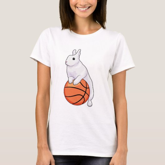 Bunny Basketball Spieler Basketball T-Shirt (Vorderseite)
