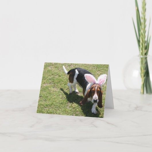 Bunny Bassett Feiertagskarte (Vorderseite)