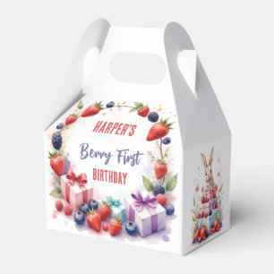 Bunny Berry First Birthday Strawberry Party - Geschenkschachtel