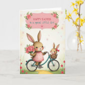 Bunny Bicycle Ride Greeting Card Karte (Gelbe Blume)
