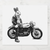 Bunny Biker Bierflaschenetikett (Einzelnes Label)