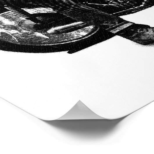 Bunny Biker Poster (Ecke)