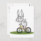 Bunny Biker Postkarte (Vorne/Hinten)
