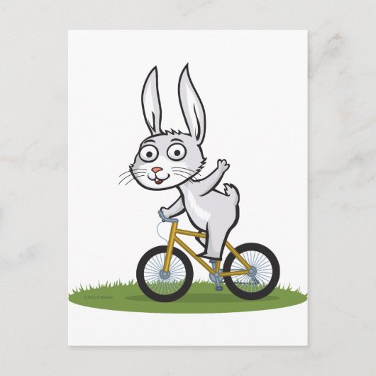 Bunny Biker Postkarte (Vorderseite)