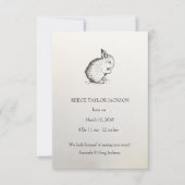 Bunny Birth Announcement, Classic, Traditional Ankündigung (Vorderseite)